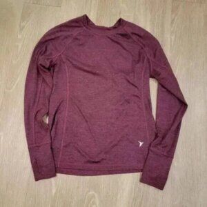 Old Navy Active Go Dry Athletic Pull Over Workout Top Purple/Plum Size Sm